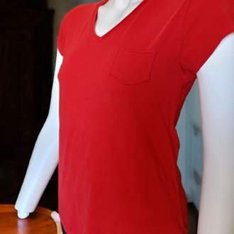 Kırmızı Renk Kadın T-shirt