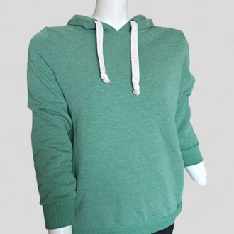 Kapüşonlu Yeşil Sweatshirt