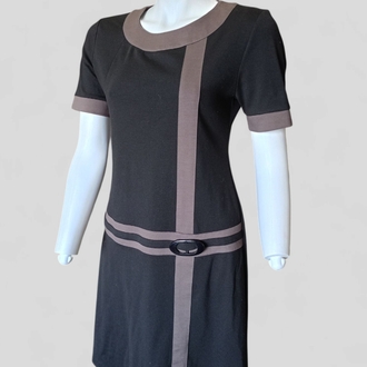 Vintage Model Şerit Detaylı Elbise