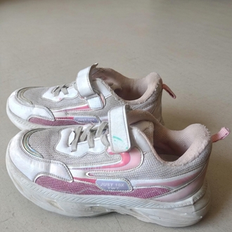 Pembe ve Beyaz Renk Sneaker Ayakkabı