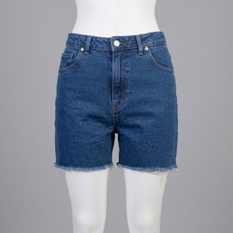 Kadın Lacivert Rahat Kesim Denim Şort
