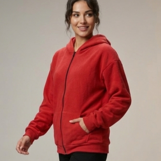 Kapüşonlu Fermuarlı Unisex Sweatshirt