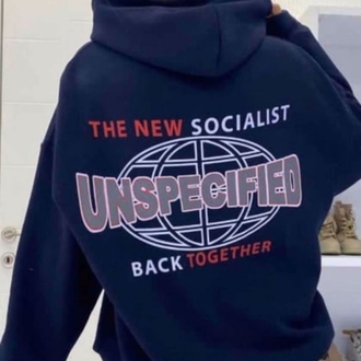 Oversize Baskılı Kapüşonlu Sweatshirt