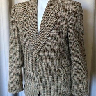 Vintage Çift Düğmeli Blazer Yün Ceket