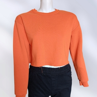 Turuncu Crop Sweatshirt