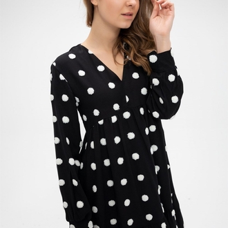 Zara Model Puantiyeli Midi Elbise