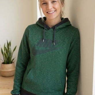 Nike Yeşil Kapüşonlu Unisex Sweatshirt
