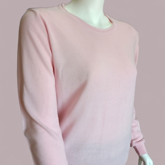 Pembe Uzun Kollu Triko Kazak