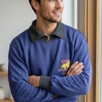 Y2K Vintage Fermuarlı Sweatshirt