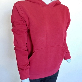 Bordo Kapüşonlu Unisex Sweatshirt