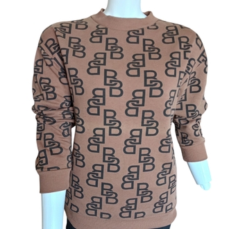 Bershka Unisex Kahverengi Sweatshirt