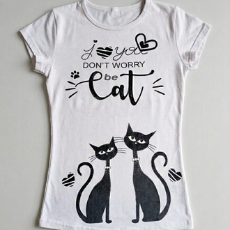 Kedi Baskılı T-shirt