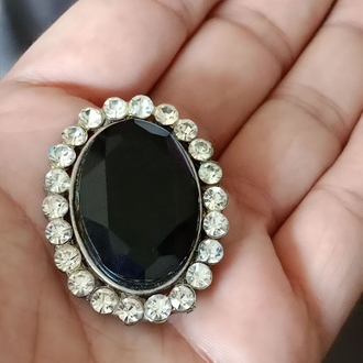 Vintage Kristal Taşlı Broş
