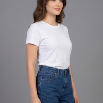 Kadın Lacivert Rahat Kesim Denim Şort
