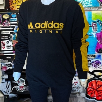 Adidas Unisex Siyah Sarı Sweatshirt