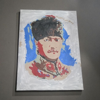 Atatürk Portresi El Yapımı Tablo