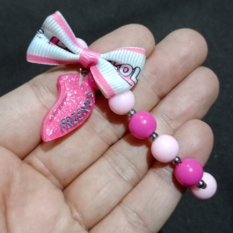 LOL Pembe Boncuklu Kız Çocuk Bileklik