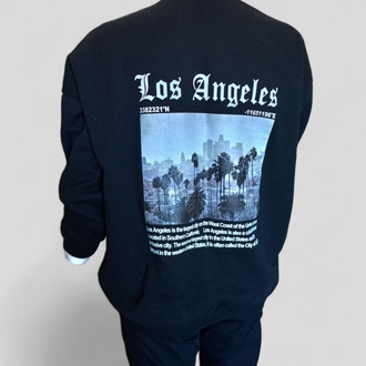 Los Angeles Baskılı Unisex Oversize Sweatshirt
