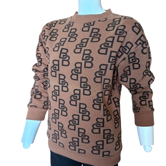 Bershka Unisex Kahverengi Sweatshirt