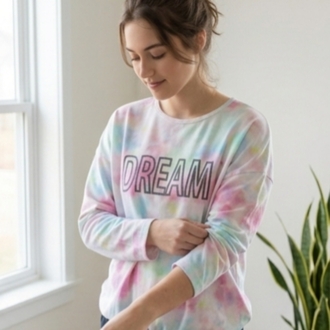 Batik Desenli Uzun Kollu Sweatshirt