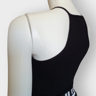 Siyah Mini Crop Top/Büstiyer