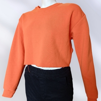 Turuncu Crop Sweatshirt