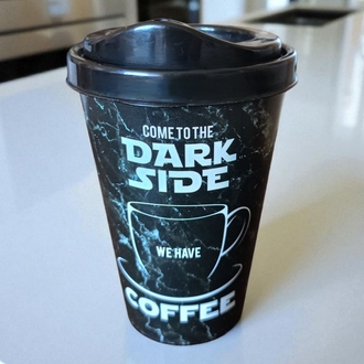 Siyah Kapaklı Dark Side Kahve Bardağı