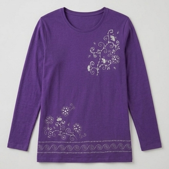 Desenli Penye Bluz/Sweatshirt