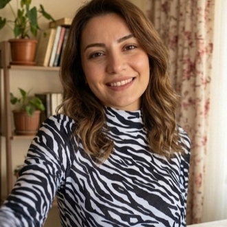 Zebra Desenli Yarım Boğaz Body/Bluz