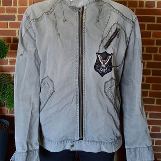 Gf Ferre Vintage Denim Erkek Pilot Mont