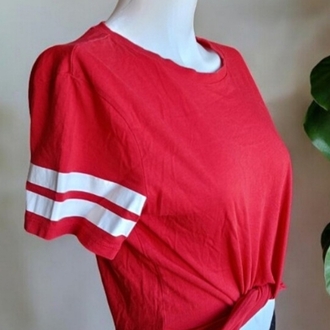 H&M Kırmızı Kadın Crop T-shirt