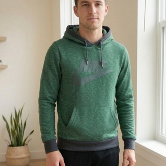 Nike Yeşil Kapüşonlu Unisex Sweatshirt