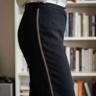 Yandan Şeritli Kumaş Pantolon