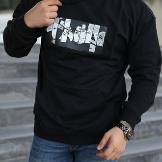 Kapüşonlu Naruto Baskılı Sweatshirt