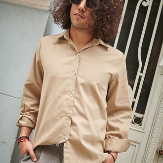 Retro Regular Fit Unisex Keten Gömlek