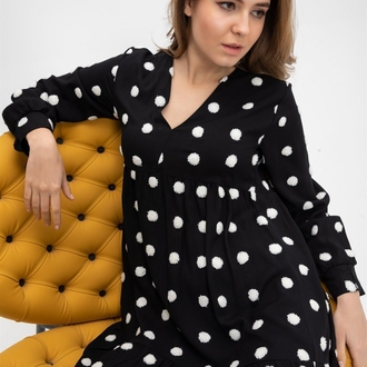 Zara Model Puantiyeli Midi Elbise