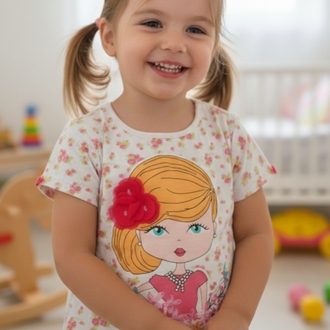 Lcw Pembe Baskılı T-shirt