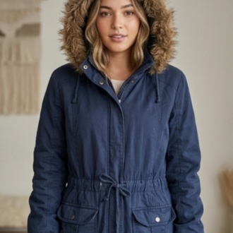 Kapüşonlu Kışlık Kadın Parka
