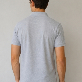 Gri Polo Yaka T-Shirt