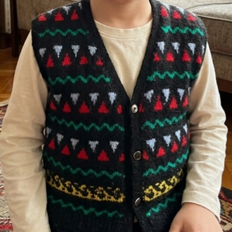 El Örme Yün Çocuk Hırka