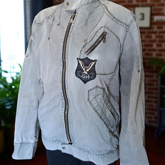 Gf Ferre Vintage Denim Erkek Pilot Mont