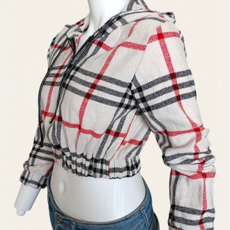Kapüşonlu Crop Ceket/Sweatshirt