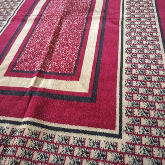 Bordo İşlemeli Geleneksel Seccade/Halı