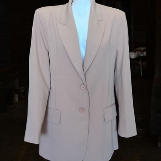 Kadın Düğmeli Midi Blazer Ceket