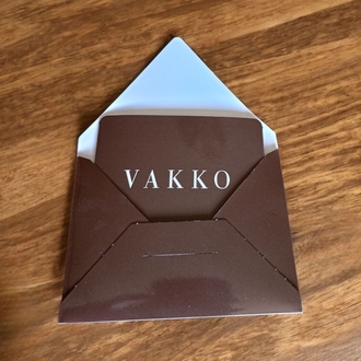 Orijinal Vakko Monogram Ürün Kartı ve Zarfı