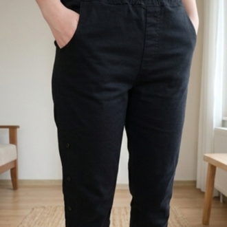 Yanları Düğme Detaylı Jogger Pantolon