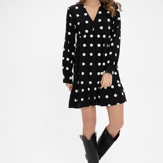 Zara Model Puantiyeli Midi Elbise