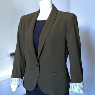 Zara Haki Yeşil Blazer Kadın Ceket