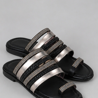 Çok Bantlı (strap) Deri Sandalet