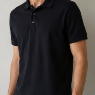 Siyah Polo Yaka T-Shirt